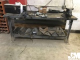 METAL WORK BENCH WITH VICE, ***CONTENTS NOT INCLUDED***