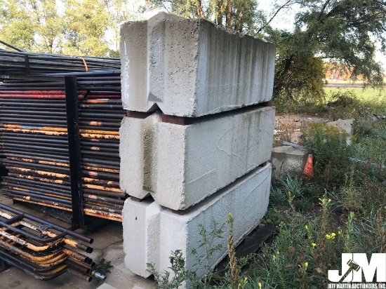 QTY OF (3) LARGE CONCRETE BLOCKS, QTY OF MISC CONCRETE