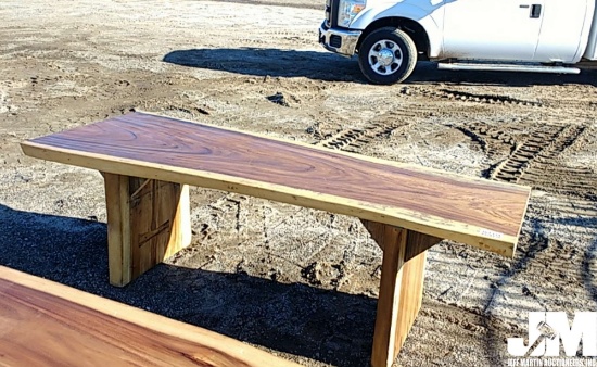 TEAK WOOD TABLE, 92"X28"