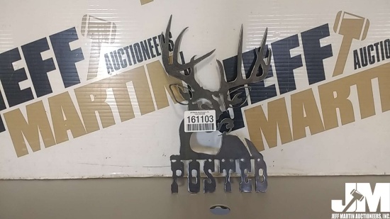 METAL POSTED BUCK SIGN
