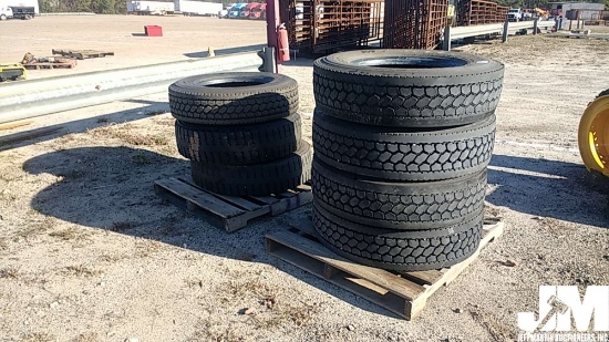 QTY OF (7) MISC 295/75R22.5 TIRES