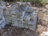 QTY OF MISC CUT FACE CONCRETE BLOCKS