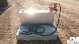 L-SHAPED FUEL TANK W/ FILL-RITE 15 GPM FUEL TRANSFER UNIT,