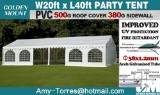 (NEW/UNUSED) 2020 GOLDEN MOUNTAIN COMMERCIAL PARTY TENT, 20'X40', 18 REMOVABLE