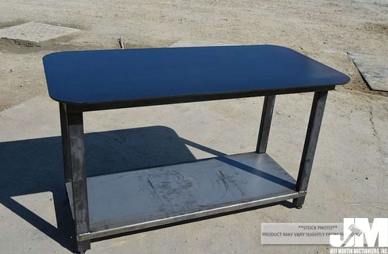 (UNUSED) 30" X 57" STEEL WELDING TABLE