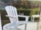 PALLET OF PLASTIC ADIRONDACK CHAIRS, RED & WHITE