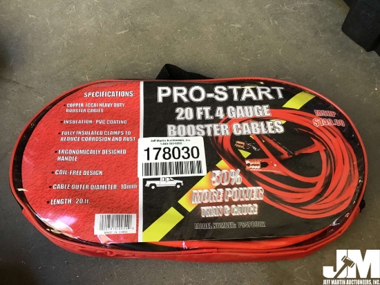 (UNUSED) PRO-START 20FT. 4 GAUGE BOOSTER CABLES