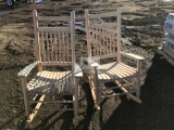 QTY OF (2) ROCKING CHAIRS, UNFINISHED