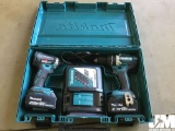 QTY OF (2) MAKITA DRILLS WITH CHARGER & CARRY CASE.