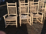 QTY OF (3) ROCKING CHAIRS, UNFINISHED