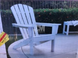 PALLET OF PLASTIC ADIRONDACK CHAIRS, RED & WHITE