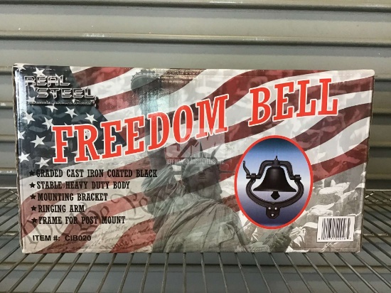 (UNUSED) REAL STEEL FREEDOM BELL, GRADED CAST IRON COATED BLACK,