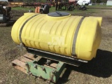 300 GAL POLY TANK, SKID MOUNT, TOP FILL, BOTTOM DISCHARGE