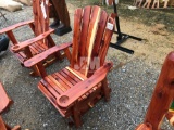 RED CEDAR GLIDER ROCKER