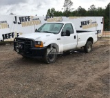 2001 FORD F-250XL SD REGULAR CAB 4X4 3/4 TON PICKUP VIN: 1FTNF21L61EB14811