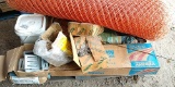 QTY OF MISCELLANEOUS CONSTRUCTION MATERIALS INCLUDING: PLASTIC CONE SNAP TIES,