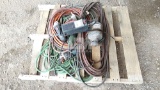 QTY OF MISCELLANEOUS SHOP TOOLS INCLUDING: BENCH GRINDER, SIDE GRINDERS,