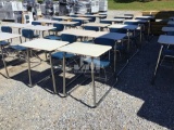 (10) METAL SCHOOL DESKS