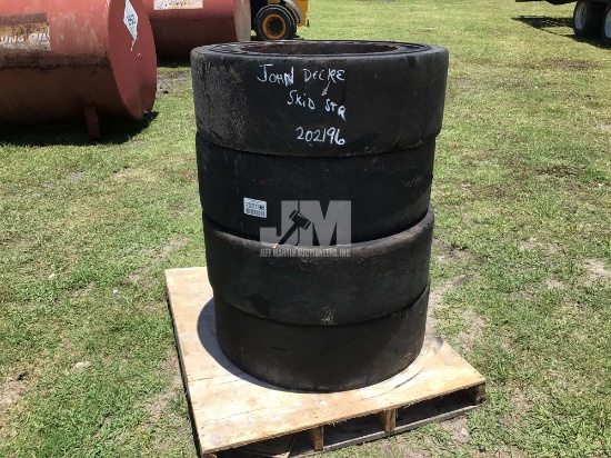 QTY OF (4) USED TIRES W/ WHEELS, TO FIT JOHN