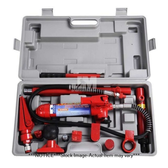 (UNUSED) 4 TON HYDRAULIC BODY FRAME REPAIR KIT W/ CASE