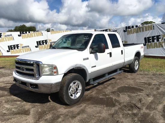 2006 FORD F-250SD CREW CAB 4X4 3/4 TON PICKUP VIN: 1FTSW21P76EC69638