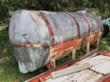 SKID MOUNTED POLY HOLDING TANK W/ STEEL FRAME