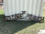 10' METAL WELCOME TO THE RANCH SIGN