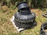 (UNUSED) QTY OF (2) SOLID TIRES