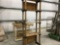 WOODEN STORAGE SHELVING UNIT, 38.5