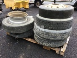 QTY OF (6) MISC 24.5 TIRES