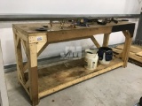 WOODEN WORK SHOP TABLE, 96