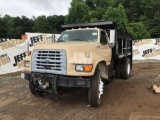 1997 FORD F-800 SINGLE AXLE DUMP TRUCK VIN: 1FDYF80C2VVA28379