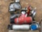 QTY OF MISC FIRE EXTINGUISHERS & KITCEHN SUPPLIES