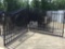 (UNUSED) GREATBEAR 20' BI-PARTING WROUGHT IRON GATE W/ DEER ARTWORK