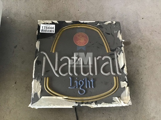 NATURAL LIGHT NEON SIGN, 18" X 18"