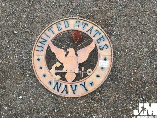 METAL UNITED STATES NAVY SIGN