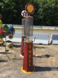 TIN METAL SHELL GAS PUMP YARD ART