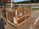 METAL STORAGE CRATE WITH WHEELS