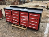 STEELMAN WORK BENCH/TOOL BOX WITH 20 DRAWERS WITH LOCK, 87.5