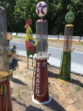 TIN METAL TEXACO GAS PUMP YARD ART