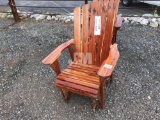 RED CEDAR AMISH BUILT GLIDER CHAIR