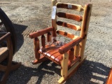 RED CEDAR AMISH BUILT ROCKING CHAIR