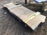 QTY OF (2) RED OAK LUMBER SLABS VARIOUS SIZES