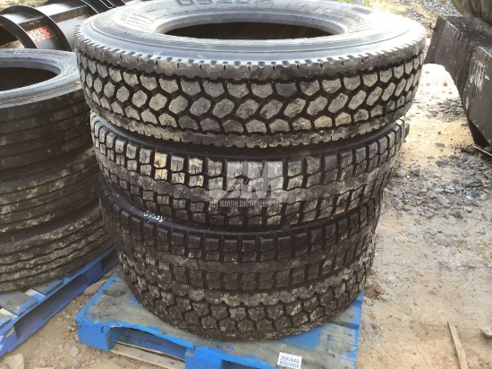 QTY OF (4) 11R24.5 TIRES