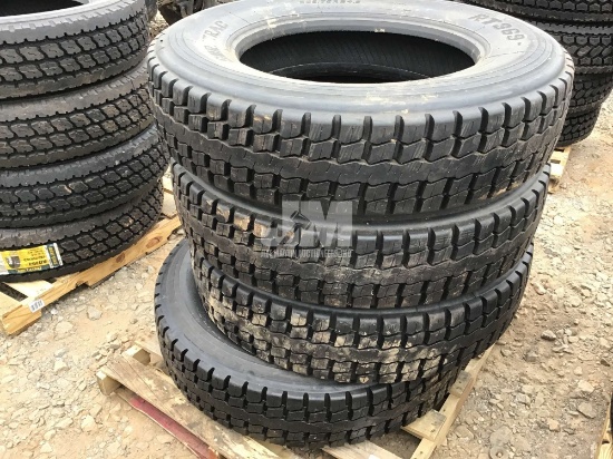 QTY OF (4) 285/75R24.5 TIRES