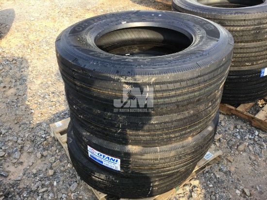 QTY OF (4) 11R24.5 TIRES