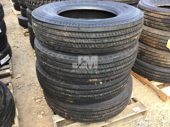 QTY OF (4) 11R24.5 TIRES