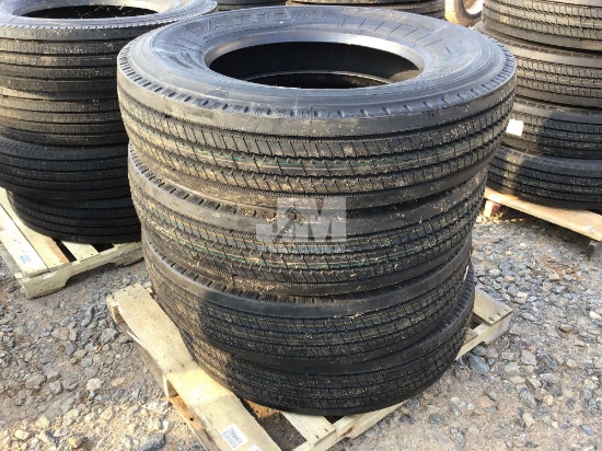 QTY OF (4) 11R24.5 TIRES