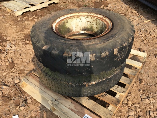 QTY OF (2) VARIOUS SIZE TIRES WITH RIMS