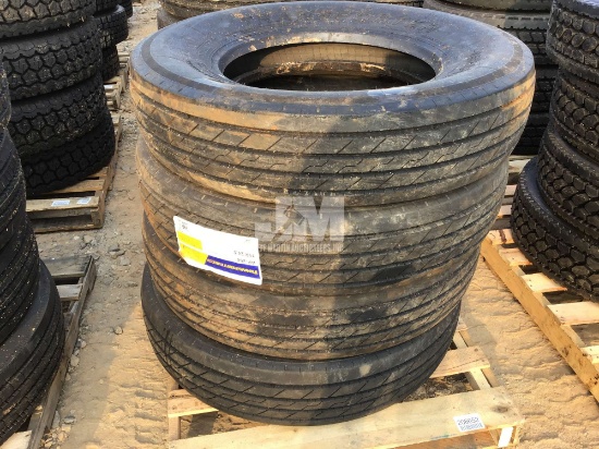 QTY OF (4) 11R24.5 TIRES